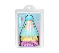 Générique Glow In The Dark Badminton 3 Pieces | Badminton Sets for Gardens, Portable Nylon Steering Wheel for Adults and Practice Training Game Beginners Sports Beach Outdoor