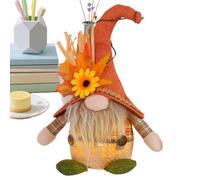 Générique Gnom Plüschfigur | Thanksgiving Gnom Plüsch Mit LED | Seasonal Deko Figur Für Schreibtisch Nachttisch | Garten Tisch Yard Kamin