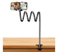 Générique Gooseneck Phone Holder, Adjustable Desktop Stand, 6.69x5.51x3.15in Flexible Bedside Mount, Sturdy Clamp Base, 360° Rotation Feature for Desk Viewing, Bed Entertainment, Car Cradle