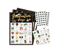 Générique Graduation Bingo Game, Graduation Party Accessories for 24 Players | Graduation Activity Game - for Family, Friends, High School, University,
