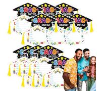 Générique Graduation Ceremony Invitation Cards 2025 | 24 Graduation Ceremony Cards,Congratulations Cards Hat Shape Student - Event Accessories