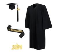Générique Graduation Dress and Cap 2024 Unisex Adult Costume Set, College and High School Graduation Ceremony