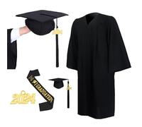Générique Graduation Dress and Cap 2024 Unisex Adult Costume Set, College and High School Graduation Ceremony