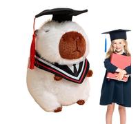 Générique Graduation Plush Toy Gift - Decorative Capybara Cushion | Soft Plush Decoration with Hat - Accessory for Girls Room, Students and Friends