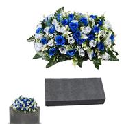 Générique Graveyard Flowers for Grave - Artificial Rose Realistic Waterproof | Grave Saddle Flowers | for Outdoor Decoration Stele Funeral Monument Garden Yard Party Souvenir