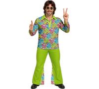 Generique - Green Flower Power Hippie Costume for Men XL (54-56)