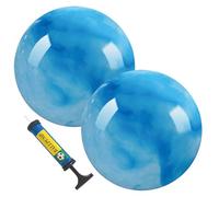 Générique Große Hüpfbälle Set - 22 cm PVC Aufblasbare Bouncy Balls Mit Handpumpe | Outdoor Spielzeug Für Kinder Spielplatz Sport Partygeschenke Klassenpreise Leicht Robust Aktivitätsspiel