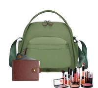 Générique Große Umhängetasche Damen & Herren - Leichte Schultertasche Aus Nylon Für Arbeit, Schule & Freizeit | Wasserabweisende Kuriertasche (26x22x13cm) | Praktische Messenger Bag Für Pendler, Green