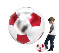Générique Hallenfußball Kinder - Aufblasbarer Stoff Fußball | Leichter PVC Ball Ø25 cm mit Rutschfestem Design & Auslaufsicherer Düse | Weicher Trainingsball für Indoor Spiel