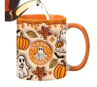 Générique Halloween Coffee Mug 3D - Ceramic Mug With Fantastic Ghost Design, Dynamic Printed | Holiday Gift Idea, Funny Office Drink Wallet For