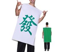 Générique Halloween Costume,Realistic Mahjong Costume - Fun Outfit for Gatherings | Cosplay Events and Domestic Parties