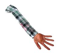 Générique Halloween Hand | 22 Inch Bloody Human Arm with Plaid Fabric Sleeve | Soft Reusable Halloween Accessories Achievable for Something of Haunted House Cosplay