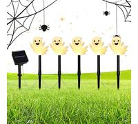 Générique Halloween Pathway Lights - Solar Halloween Lights, 5 Pieces Solar Powered Ghost Energy Ghost Energy Lighting Decoration Scary Waterproof for Cemetery Back Graveyard