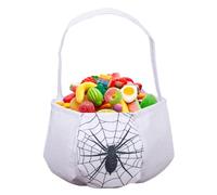 Générique Halloween Shopping Bags - Portable Non-Woven Candy Organizer with Handle Candy Halloween Party Favors for Teens Friends Family, White Spider Web, Beziehen Sie sich auf die Beschreibung, See
