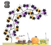 Générique Halloween String Lights - 8 Designs Willow Vine | Waterproof Battery Decorations for Indoor Outdoor Living Room Window