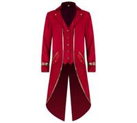 Générique Halloween Tailcoat Costume | Deluxe Tailcoat Gothic Victorian Cosplay Frock | Medieval Halloween Costume Tailcoat Cosplay Party Prop Outfit