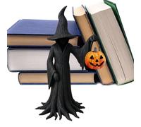 Générique Halloween Witch Cracker - Gothic Statue of Witch Holding a Pumpkin, Decor Collection Horror Fantasy Gothic for Living Room, Kitchen, Haunted House, Retro Festival