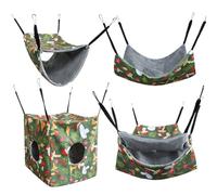 Générique Hammock for Small Animals - Aerated Squirrel Tunnel | Pet Cage Accessories, Non Slip Small Animal Bed for Hamsters, Squirrels & Squirrels