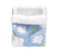 Générique Hamster Bed Nest Soft Fluffy Warm Thickened Comfortable | Squirrel Bed Hamster Accessories for Hedgehog Rabbit Hamster Knuckle Flying Mouse Enrichment Sleep Rest Blue