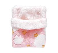 Générique Hamster Nest Bed Soft Plush Warm Thickened Comfortable | Hedgehog Cage Ferret Hammock for Hedgehog Rabbit Hamster Phalanger Flying Mouse Enrichment Sleep Rest Pink
