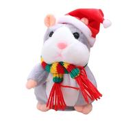 Générique Hamster Toys for - Sound Recording Interactive Hamster Toy | Electronic Pet Automatic Head with Hat and Scarf Learning Tool for Family Playroom