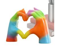 Générique Hand Heart | Modern Sculpture Heart Hand Colorful Contemporary Decor | Resin Home Decoration for Bedroom Office Library | Birthday Valentine's Day Gift