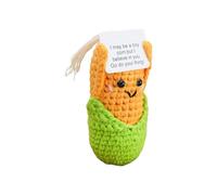 Générique Handmade Crochet - Emotional Corn Decoration with Card | Crochet Corn | for Colleagues Teachers Students Boyfriends and Boys Girls Women and Men