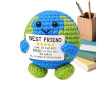 Générique Handmade Emotional Support Hook - Positive Earth Plush Card Included, Best Friends Gift Crochet | Cute Knitting Comfort | for Birthday Party Home Office Shelf