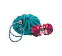 Générique Handmade Leather Purse + Red Dragon Life Counter - Pocket Size - Ideal for Dice, Role Playing - With Wooden Lace-Stop -, turquoise blue, Leather purse