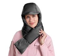 Générique Hat and Scarf | Thickening Waterproof Down Hooded Scarf | Built-in Hearing Protection Winter Hood Neck Warmer Cold Weather, Black, Se référer au descriptif
