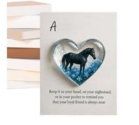 Générique Heart Hug | Inspirational Equestrian Keepsake - Animal Affective Support Cards for Animal Lovers Men Women Friends Family Birthday Party Office Gift