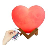 Générique Heart Lamp - 16 Colors USB Rechargeable LED Night Light - Heart Light with Stand and Remote Control | for Valentine's Day Office Home Bedroom Living Room Room Party
