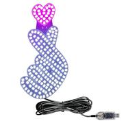 Générique Heart Shape Car Lamp - Trendy Dynamic Atmosphere Decor Car Windshield Window Door Windshield Door Driving Valentine's Day Men Women