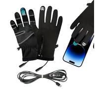 Générique Heated Gloves for s | Touch Screen Compatible Electric USB Heaters - 3 Tier Heated Mitts for Women Multi-Activity Travel Outdoor Sports