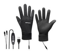 Générique Heated Gloves | Heated Gloves USB 3 Touch Settings Electric Thermal Mitts for Winter Cycling Skiing Outdoor Camping Driving Hiking Weather