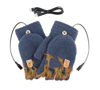 Générique Heated Gloves Hunting, Warm Winter Mittens | 5V USB Heated Mittens for Dog Walking, Outdoor Working, Delivery Guys and Ice Fishing