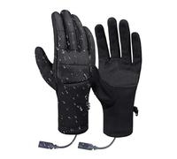Générique Heated Gloves - Outdoor Touch 12 Inch | Polyester USB Winter Gloves, Windproof, Non-Slip for Skiing, Snowboarding, Cycling and Outdoor Activities, Men, Hiking, Work