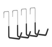 Générique Heavy Duty Plant Hooks, Metal Over The Door Cycle Hooks, 5.31 x 1.97 x 7.28 Inches 4 Pack Rope Storage Hook, Space Saving Organizer for Flower Baskets, Ladders, Ropes, Compact Multipurpose