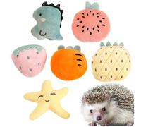 Générique Hedgehog Toys for Cage, 6X Interactive Plush Hedgehog Toys | Small Rabbit Hamster Biting An Interactive Animal for Mouse