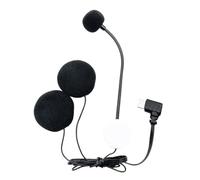 Générique Helmet Microphone, Motorcycle Microphone, High Definition Audio, 9.6 x 6.5 mm Waterproof Headset with Type C Plug, Noise Cancelling for Half Face Helmets, Interviews, Vlogging