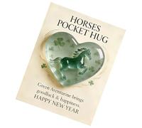 Générique Horse Hug Card Inspirational Pocket Keepsake Spring Motivation Card For Teens Adults Travel Students Work Meetings Waiting Rooms Colleagues Employees