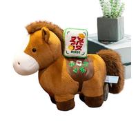 Générique Horse Plush Toy | Cute Chinese Design Measuring 20 Centimeters | Soft and Cute Horse Comforter | Gift for Adults Birthday Party Bedroom Nursery