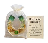Générique Horseshoe Souvenir Charm - Gift, Positive Energy Charm | Inspirational Fortune Keepsake for Teen Girl Mother Lady Office Bookcase Bedside Display On The