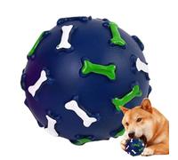 Générique Hundeball Mit Quietscher - Knochenmuster Welpen Kauspielzeug | Strapazierfähiges Molaren-Spielzeug - Für Wohnung Schlafzimmer Wohnzimmer Büro Garten Park Trainer Tierliebhaber