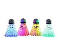 Générique Illuminated Badminton | 4 Pieces LED Shuttlecocks for Badminton | Training Tool with Luminous Ball for Indoor Outdoor Garden | Adults Beginners