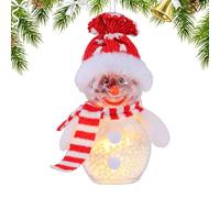 Générique Illuminated Snowman Decoration - 25cm Transparent Holiday Festive Luminous Snowman Ornament, Table Desk Shelf Coat Decoration | Figurine