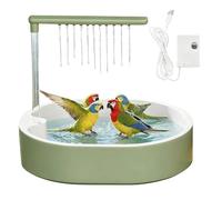 Générique Indoor Bird Shower - USB Powered Pump, Splash Proof Cage Bath Bowl, Safe Cleaning System | Relaxing Grooming Experience for Small Birds Balcony Patio Terrace Home Use
