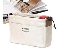 Générique Inside Purse Organizer, Cosmetic Bag Insert, 11.02x7.09in Canvas Tote Pouch, Large Capacity Compartments, Authentic Lightweight Design For Travel, Makeup, Outdoor Activity, Daily