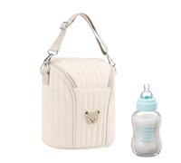 Générique Insulated Baby Bottle Bag | Cute Portable Insulated Bottle Bag with Handle, Baby Bottle Carrier Bag Travel Organizer | for Storage Transport Breast Milk Food and Daily Travel, khaki, Se