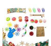 Générique Interactive Cat Ball Toy | Interactive Attack Ball for Kitten with Christmas Theme, Anti Claw Exercise Toy Kit for Kitten, Cat Accessory of All Sizes